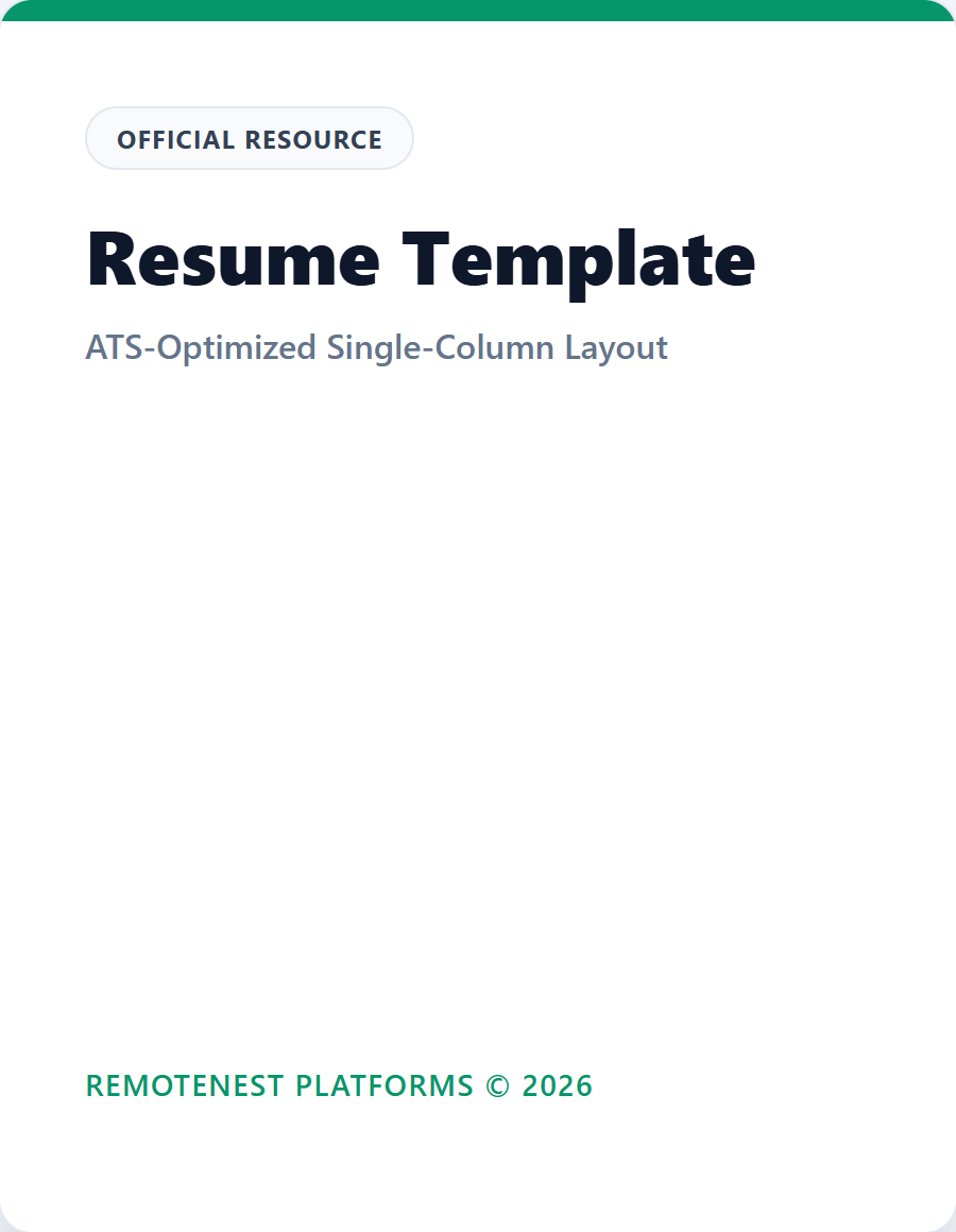 Resume Template preview